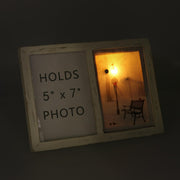 Cadre photo rectangulaire en bois blanc cm27x20x3