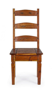 Chaise Chateux en bois d'acacia rustique antique