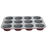 Moule 12 muffins Sweet Cherry en acier rouge