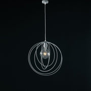 Lustre suspension moderne en fer gris une lumière 42x h45 cm