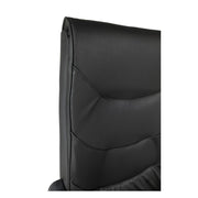 Fauteuil de bureau de direction Makam noir et piètement chromé