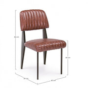 Chaise Vintage Orange Foncé Nelly 60x59x84-44h