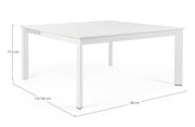 Table de jardin extensible Konnor blanc