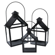 Lanterne en métal noir 1-3 cm27x18,2h41-51