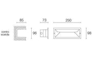 Collection fermée 12W LED 3000K Ligne de masque blanche