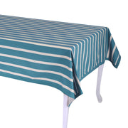 Nappe rectangulaire rayée bleu pétrole Pop cm140x240