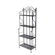 Etagère Jessica métal noir 4p cm 59 x 29 h158