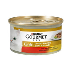 Gourmet Gold Double Plaisir au boeuf et au poulet Purina 85 grammes
