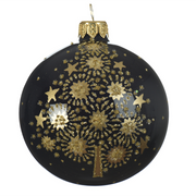 Boule de Noël Sapin coloris noir Ø8 cm