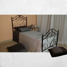 Lit simple Ginestra en fer forgé or noir