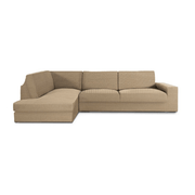 Housse de canapé d'angle gauche beige Jaz 350-500