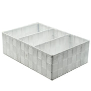 Tiroir en polyester blanc 3 compartiments cm31x21h10