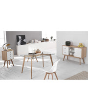 4x Sedia nordique Carlotta bianca STS