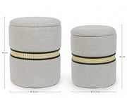 Set2 Pouf Container Karina Gris Ch