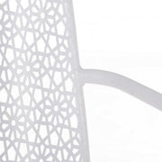 Chaise d'extérieur Jodie blanche avec accoudoirs