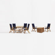 Ensemble d'extérieur en bois d'acacia avec coussins