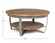 Table basse en métal de style industriel cm Ø90 - 43