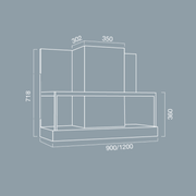 Hotte aspirante ETRA en inox bruni 120 cm