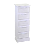 Armoire en bois blanc liverpool 5 tiroirs cm29x23h81