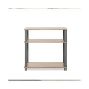 Meuble TV avec 3 étagères en chêne Sonoma et aluminium 60x29,5xh.57,3 cm