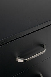 Commode de bureau en MDF avec trois tiroirs Noir NADIR 40x44x h65 cm