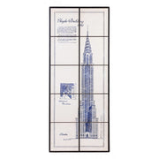 Tableau Chrysler building en bois et carreaux de céramique 43x104x400h cm