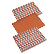 Torchon set 3 pièces Stripe bordeaux teint en fil cm50x70