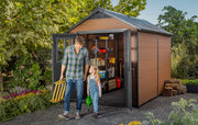 Abri de jardin Newton 7511 Evotech Keter - Design classique, résistant aux intempéries, sans entretien