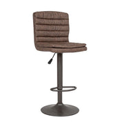 Tabouret de bar vintage simili cuir marron Connor 41 x 50 x 94,5 cm