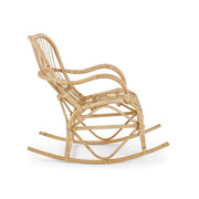 Fauteuil à bascule CASIMIRA en rotin naturel 66x82x h88 cm