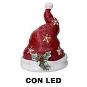 Chapeau en résine led rouge cm28x26h36,7
