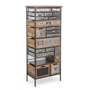 Commode en acier dix-neuf tiroirs Anthracite OFFICINA 59x33,5x h146 cm