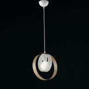 Lustre à suspension en fer Tortora blanc une lumière 25x h27 cm