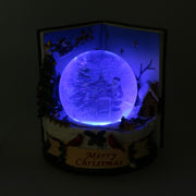 Livre boule de verre en résine led avec musique cm14x14h16,5