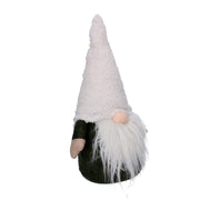 Gnome tissu vert blanc cmh36