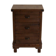 Mobile de base avec 3 tiroirs de noyer country 50x35xh. 76 cm