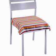 Coussin rayé bordeaux teint en fil cm40x40h4