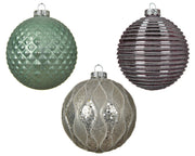 Boule de Noël en verre assorti PCS 1 Diam 10