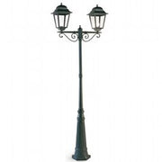 Lampe murale en aluminium moulé avec diffuseurs en verre transparent noir