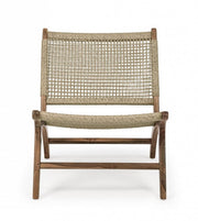 Fauteuil de jardin en fibres synthétiques Adelita