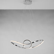 Suspension de lustre Chrome LED LED intégré 68x24x H 150 cm