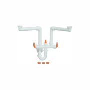 Siphon gain de place pour éviers 2 voies (marque Lira)