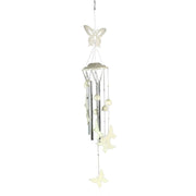 Cloche en métal blanc 12x12h88 cm