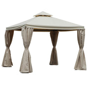 Gazebo de luxe 3x4m avec moustiquaire et toile 400g-m2