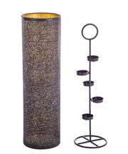 Bougie chauffe-plat 5P Icelyn Noir-Or