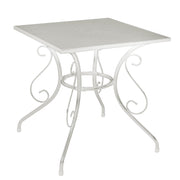 Table blanc en métal CM70X70H72