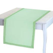 Chemin de table amelie cm50x150 vert d'eau