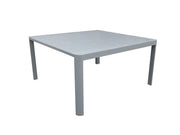 Table en aluminium blanc mat Claveland extensible cm97 - 149x149xh75