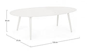 Tavolino ridley 120x75cm bianco 662705