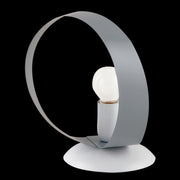 Lampe de chevet en fer Blanc Gris une lumière 19x h21 cm